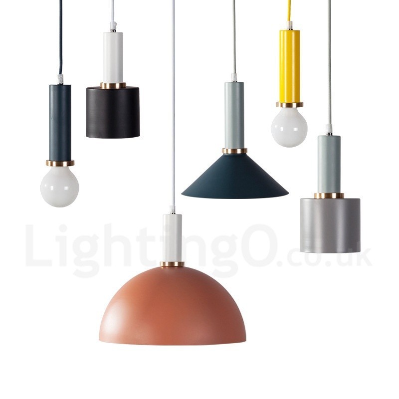Lampada a sospensione nordica moderna 1 luce in acciaio E27