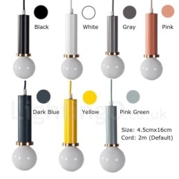 Lampada a sospensione nordica moderna 1 luce in acciaio E27