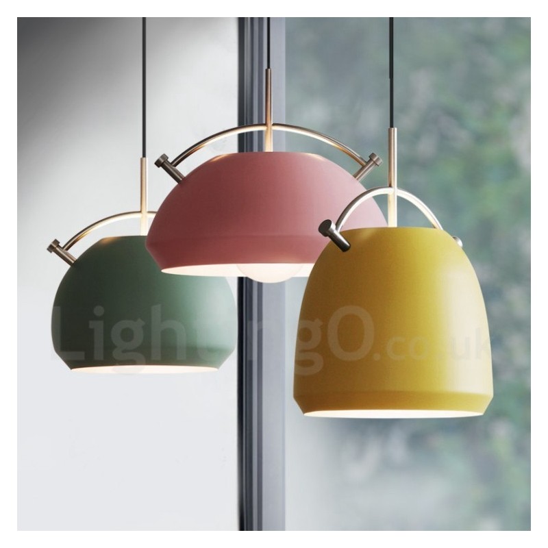 Lampada a sospensione nordica moderna 1 luce E27 in lega di alluminio