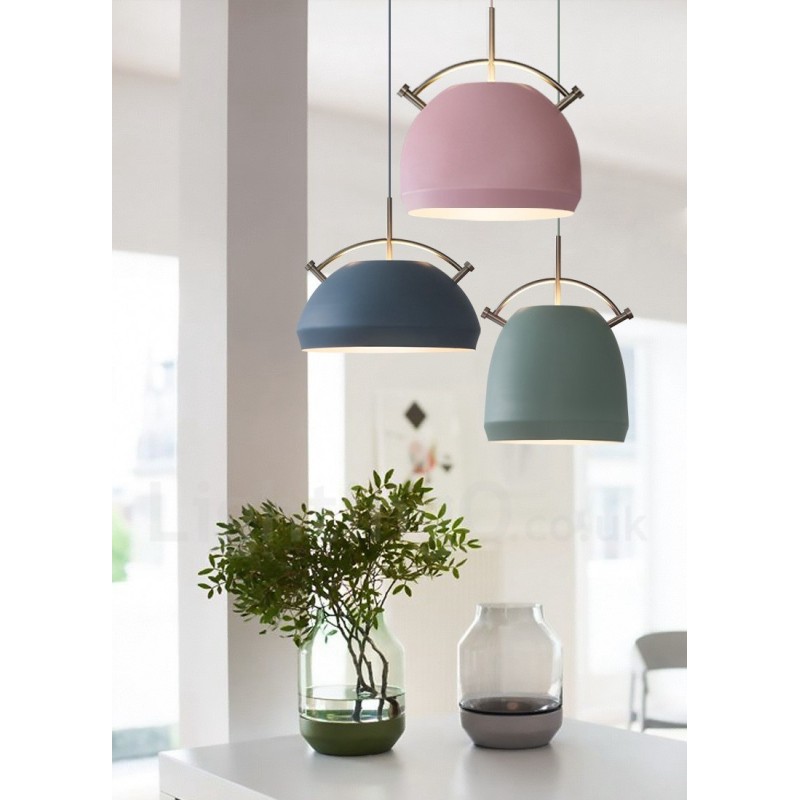 Lampada a sospensione nordica moderna 1 luce E27 in lega di alluminio