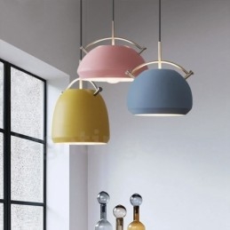 Lampada a sospensione nordica moderna 1 luce E27 in lega di alluminio