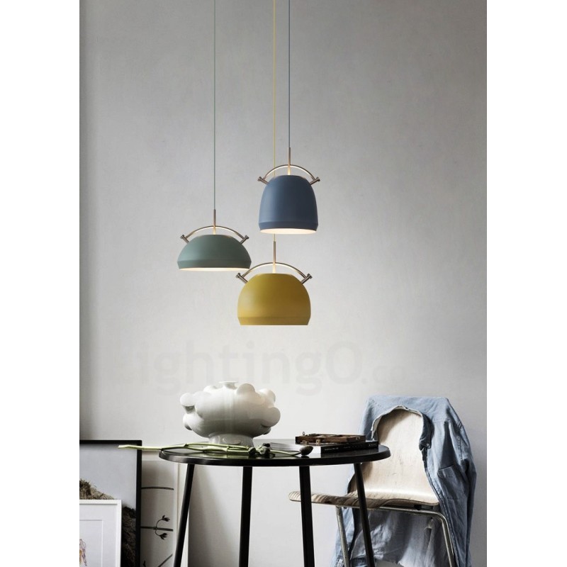 Lampada a sospensione nordica moderna 1 luce E27 in lega di alluminio