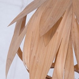 Lampadario vintage in bambù e legno a gabbia per uccelli, LED E26/E27, giallo