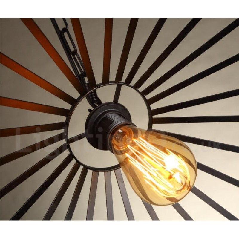 Lampada a sospensione rustica 1 luce in corda di canapa E27