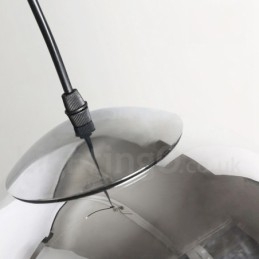 Lampada a sospensione moderna in vetro color caffè placcato 1 luce E27 Ø 30 cm
