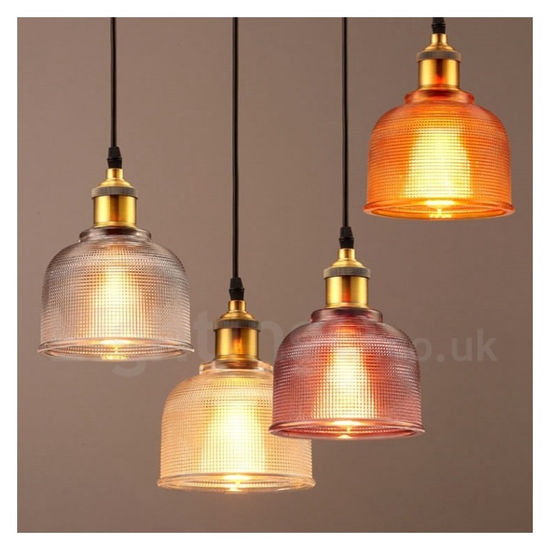 Lampada a sospensione moderna contemporanea in vetro multicolore 1 luce E27