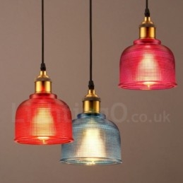 Lampada a sospensione moderna contemporanea in vetro multicolore 1 luce E27