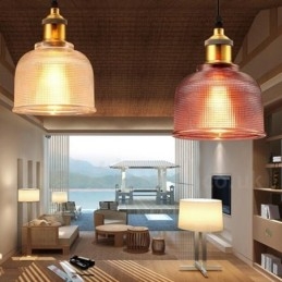 Lampada a sospensione moderna contemporanea in vetro multicolore 1 luce E27