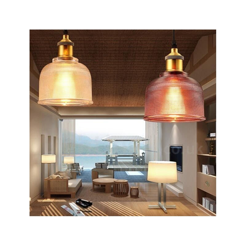Lampada a sospensione moderna contemporanea in vetro multicolore 1 luce E27