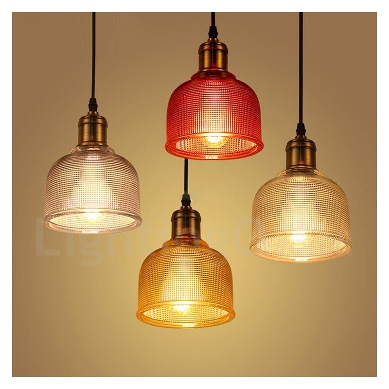 Lampada a sospensione moderna contemporanea in vetro multicolore 1 luce E27