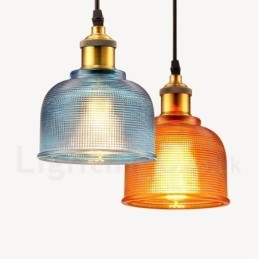 Lampada a sospensione moderna contemporanea in vetro multicolore 1 luce E27