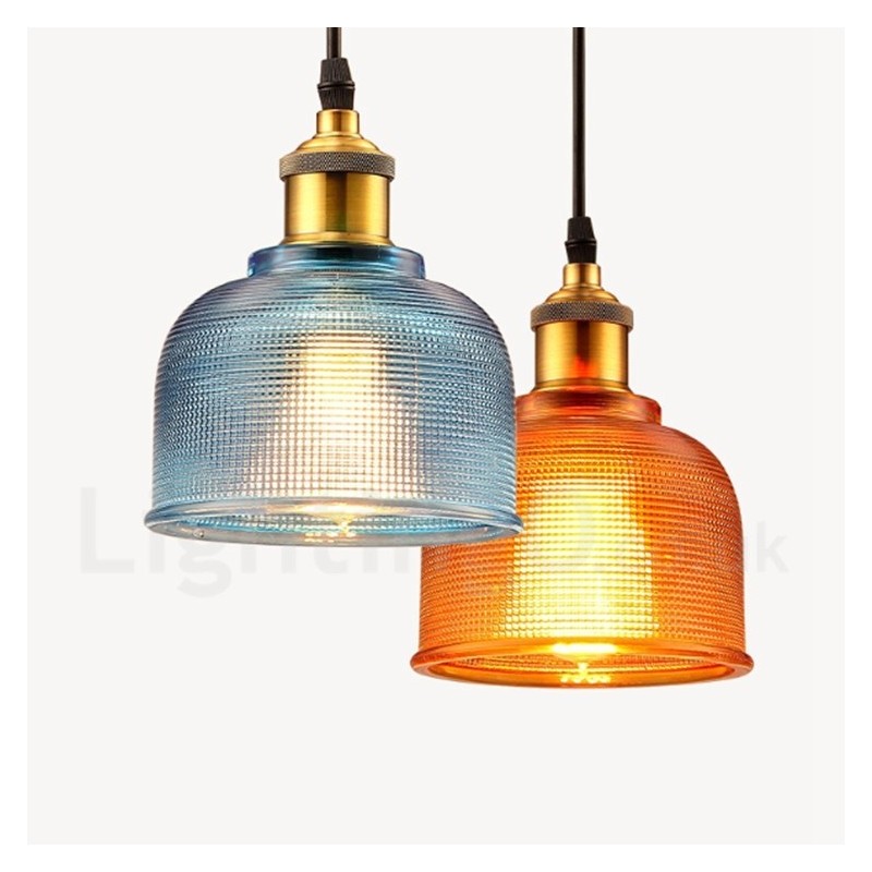 Lampada a sospensione moderna contemporanea in vetro multicolore 1 luce E27