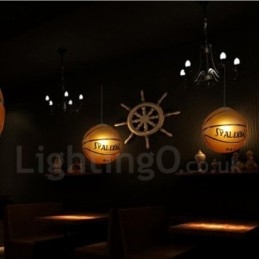 Lampada a sospensione vintage moderna 1 luce con paralume in vetro, attacco E27, Ø 25 cm