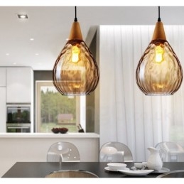 Lampada a sospensione in vetro stile nordico contemporaneo 1 luce E27