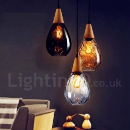 Lampada a sospensione in vetro stile nordico contemporaneo 1 luce E27