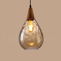 Lampada a sospensione in vetro stile nordico contemporaneo 1 luce E27