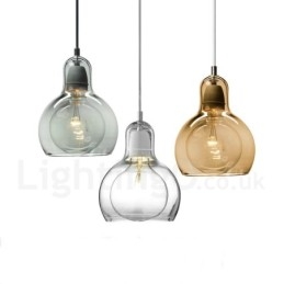 Lampada a sospensione contemporanea in vetro stile nordico 1 luce E27