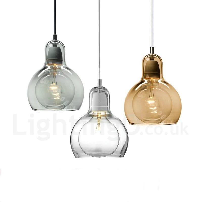 Lampada a sospensione contemporanea in vetro stile nordico 1 luce E27