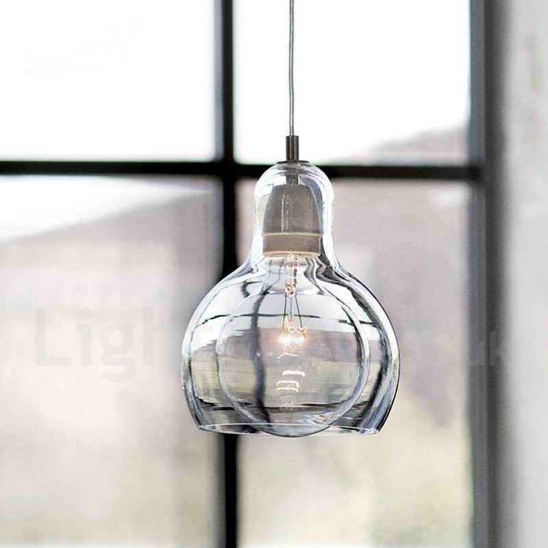 Lampada a sospensione contemporanea in vetro stile nordico 1 luce E27