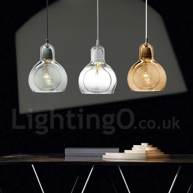 Lampada a sospensione contemporanea in vetro stile nordico 1 luce E27