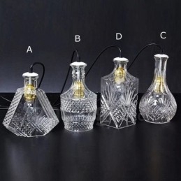 Lampada a sospensione in vetro color caffè, 1 luce, attacco E27