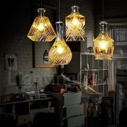 Lampada a sospensione in vetro color caffè, 1 luce, attacco E27