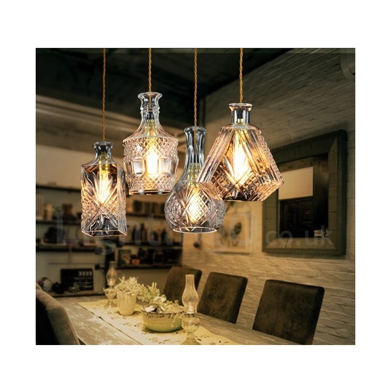 Lampada a sospensione in vetro color caffè, 1 luce, attacco E27