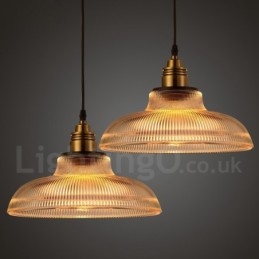 Lampada a sospensione vintage in vetro 1 luce E27