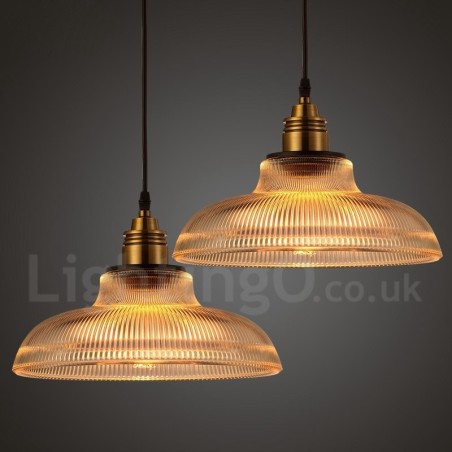 Lampada a sospensione vintage in vetro 1 luce E27