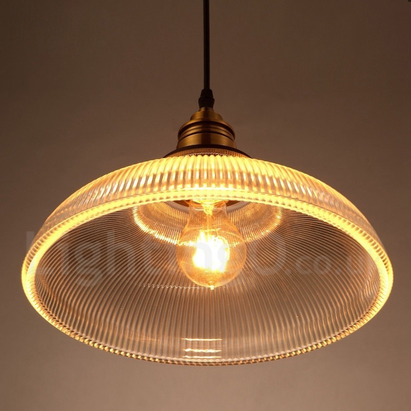 Lampada a sospensione vintage in vetro 1 luce E27