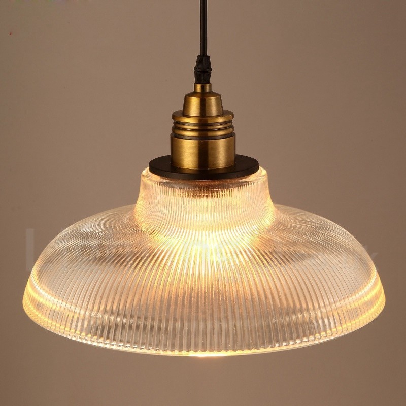 Lampada a sospensione vintage in vetro 1 luce E27