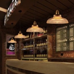 Lampada a sospensione vintage in vetro 1 luce E27