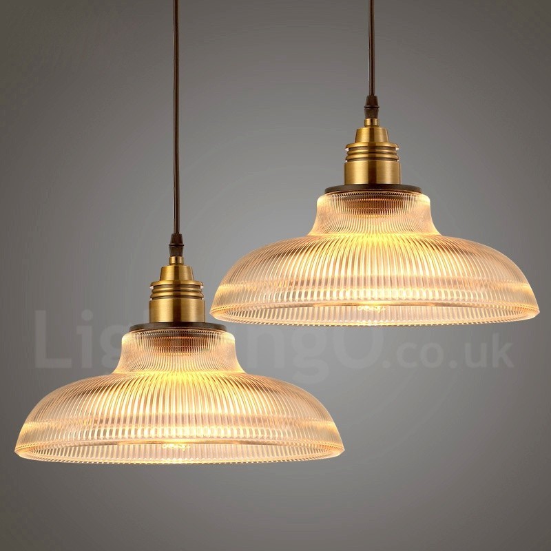 Lampada a sospensione vintage in vetro 1 luce E27