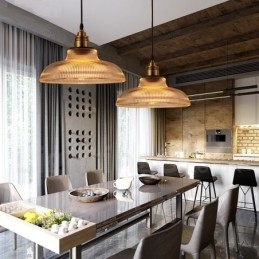 Lampada a sospensione vintage in vetro 1 luce E27