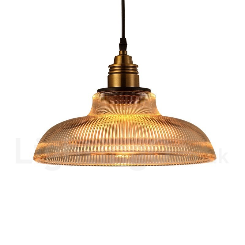 Lampada a sospensione vintage in vetro 1 luce E27