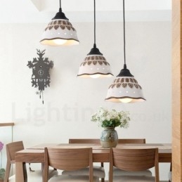 Lampada a sospensione contemporanea 1 luce con paralume in ceramica Ø20 cm E27