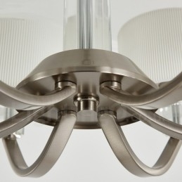 Lampadario moderno contemporaneo a 6 luci con paralume in tessuto