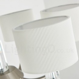 Lampadario moderno contemporaneo a 6 luci con paralume in tessuto