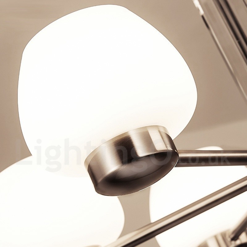 Lampadario moderno contemporaneo a 8 luci in vetro E27 85x32 cm