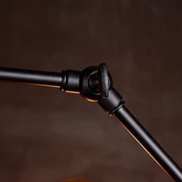 Lampadario retrò rustico in nichel spazzolato a 8 luci