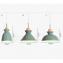 Lampada a sospensione moderna in acciaio e lega di alluminio con attacco E27