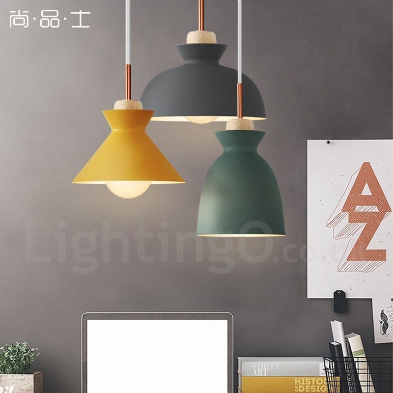 Lampada a sospensione moderna in acciaio e lega di alluminio con attacco E27