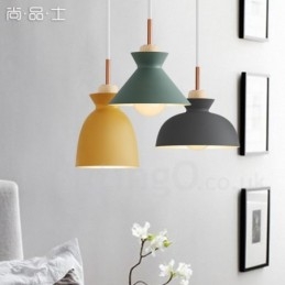 Lampada a sospensione moderna in acciaio e lega di alluminio con attacco E27