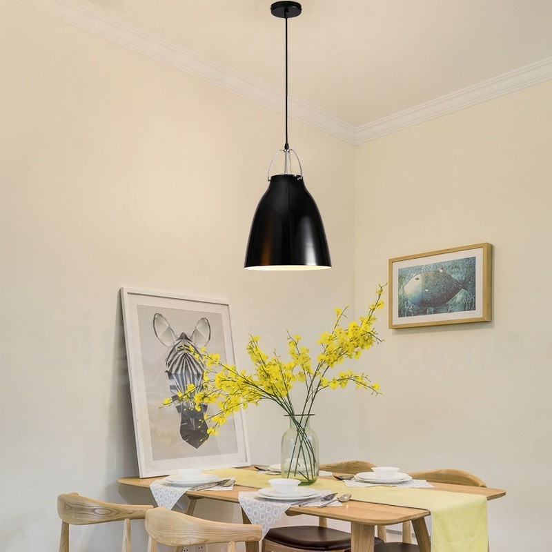 Lampada a sospensione moderna in lega di alluminio E27, 26 x 38 cm