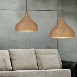 Lampada a sospensione rustica rétro in corda di canapa, paralume in corda di canapa, Ø 42 cm, attacco E27