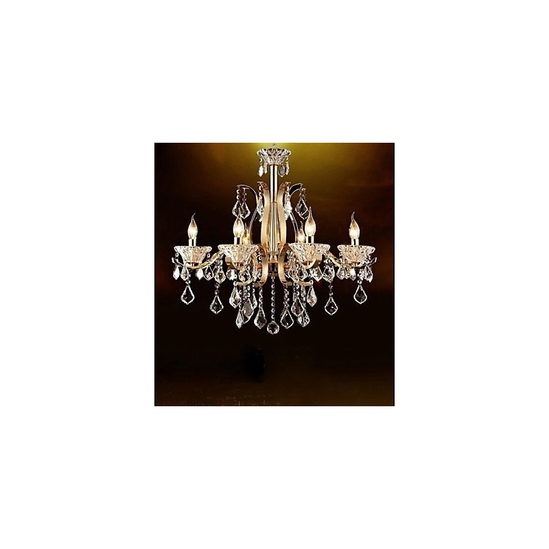 Lampadario in cristallo oro 8 luci stile candela