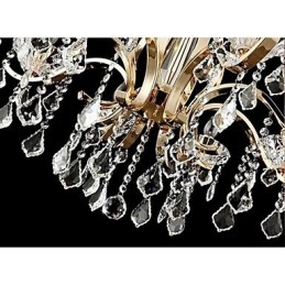 Lampadario in cristallo oro 8 luci stile candela
