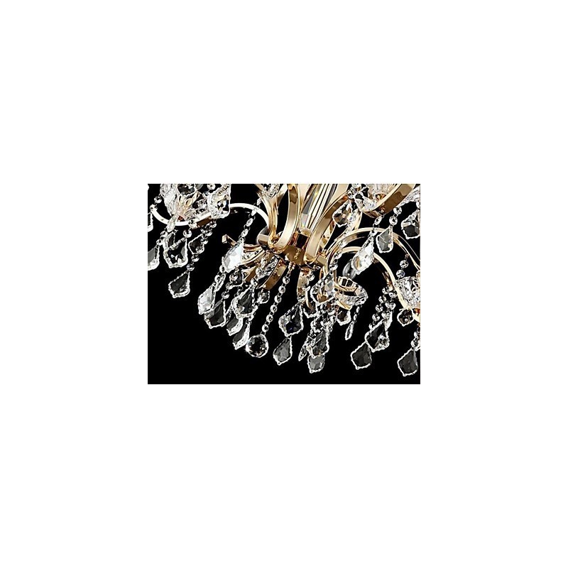 Lampadario in cristallo oro 8 luci stile candela