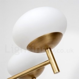Lampadario a sospensione in ottone e vetro retrò rustico 9 luci E14 Ø 75 cm H 65 cm