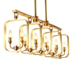 Lampadario a sospensione in ottone retrò rustico di lusso 10x E14 136x120 cm
